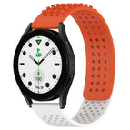 For Samsung Galaxy watch 5 Golf Edition / Orange+White
