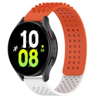For Samsung Galaxy Watch 5  44mm / Orange+White