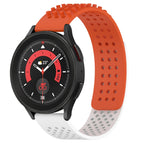 For Samsung Galaxy Watch 5 Pro  45mm / Orange+White
