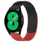 For Samsung Galaxy Watch 4 44mm / Black+Red