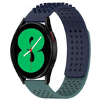 For Samsung Galaxy Watch 4 44mm / Midnight Blue+Olive Green