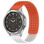 For Samsung  Galaxy Watch 4 Classic 46mm / Orange+White