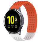 For Samsung Galaxy Watch Active 2 44mm / Orange+White
