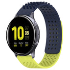 For Samsung Galaxy Watch Active 2 44mm / Midnight Blue+Lime Green