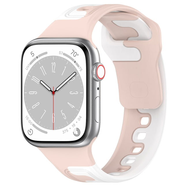 Double Color Silicone Watch Band, For Apple Watch SE 40mm, For Apple Watch SE 44mm, For Apple Watch 6 40mm, For Apple Watch 6 44mm