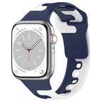 For Apple Watch 38mm / Blue+White