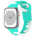 For Apple Watch 38mm / Cyan+White