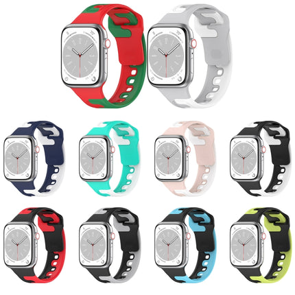 Double Color Silicone Watch Band, For Apple Watch 42mm, For Apple Watch 38mm - DealBuddy