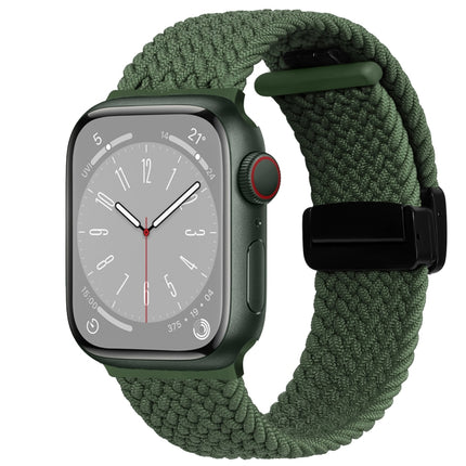 Nylon Woven Magnetic Fold Buckle Watch Band, For Apple Watch Series 8 41mm, For  Apple Watch Series 8 45mm