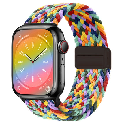 Nylon Woven Magnetic Fold Buckle Watch Band, For Apple Watch SE 2022 40mm, For Apple Watch SE 2022 44mm