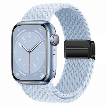 Nylon Woven Magnetic Fold Buckle Watch Band, For Apple Watch Series 7 41mm, For Apple Watch Series 7 45mm
