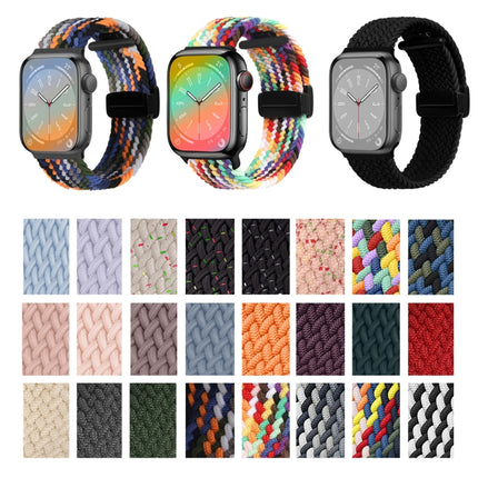 Nylon Woven Magnetic Fold Buckle Watch Band, For Apple Watch Series 6 40mm, For Apple Watch Series 6 44mm