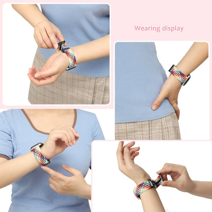 Nylon Woven Magnetic Fold Buckle Watch Band, For Apple Watch Series 9 41mm, For Apple Watch Ultra 49mm