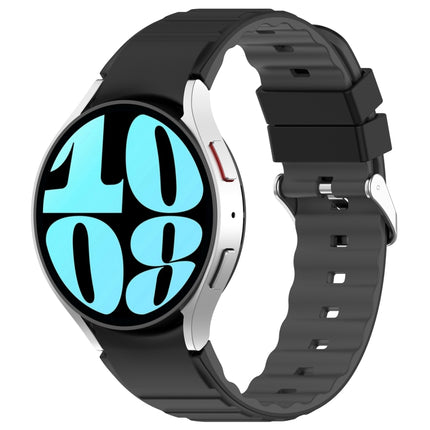 Two Color Horizontal Silicone Watch Band, For Samsung Galaxy Watch 4, For Samsung Galaxy Watch 4 Classic 46mm, For Samsung Galaxy Watch 3 41mm - DealBuddy