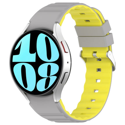 Two Color Horizontal Silicone Watch Band, For Samsung Galaxy Watch 4, For Samsung Galaxy Watch 4 Classic 46mm, For Samsung Galaxy Watch 3 41mm - DealBuddy