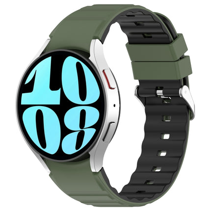 Two Color Horizontal Silicone Watch Band