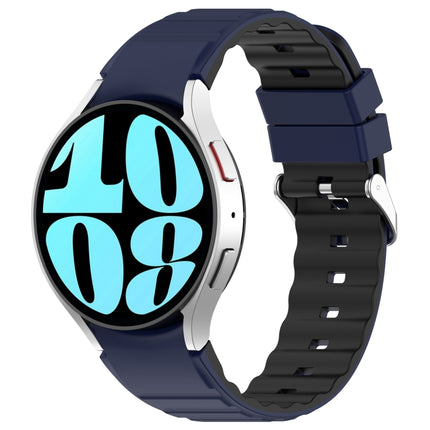 Two Color Horizontal Silicone Watch Band, For Samsung Galaxy Watch 4, For Samsung Galaxy Watch 4 Classic 46mm, For Samsung Galaxy Watch 3 41mm - DealBuddy