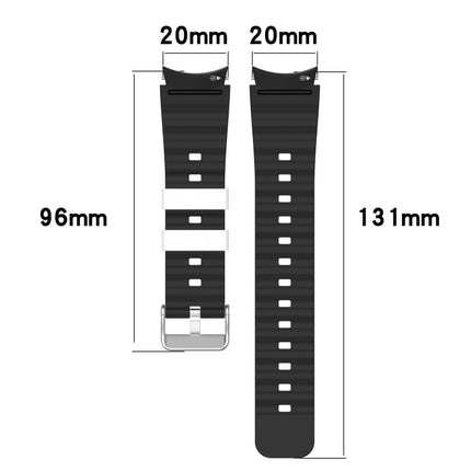 Two Color Horizontal Silicone Watch Band