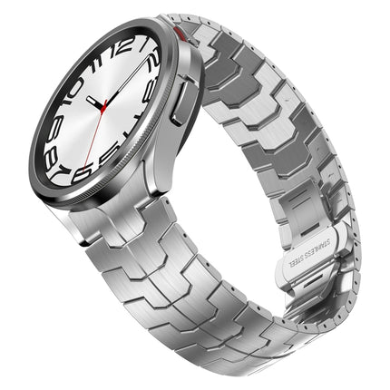 Lron Man Curved Connection Stainless Steel Watch Band, For Samsung Galaxy Watch6 Classic 43 / 47mm, For Samsung Galaxy Watch 6 40 / 44mm, For Samsung Galaxy Watch 5 40 / 44mm, For Samsung Galaxy Watch 5 Pro, For Samsung Galaxy Watch 4 40 / 44mm        ... - DealBuddy