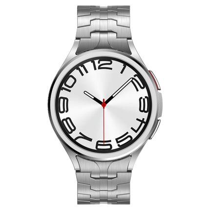 Lron Man Curved Connection Stainless Steel Watch Band, For Samsung Galaxy Watch6 Classic 43 / 47mm, For Samsung Galaxy Watch 6 40 / 44mm, For Samsung Galaxy Watch 5 40 / 44mm, For Samsung Galaxy Watch 5 Pro, For Samsung Galaxy Watch 4 40 / 44mm        ... - DealBuddy