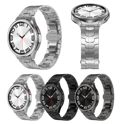 Lron Man Curved Connection Stainless Steel Watch Band, For Samsung Galaxy Watch6 Classic 43 / 47mm, For Samsung Galaxy Watch 6 40 / 44mm, For Samsung Galaxy Watch 5 40 / 44mm, For Samsung Galaxy Watch 5 Pro, For Samsung Galaxy Watch 4 40 / 44mm        ... - DealBuddy