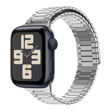 Bamboo Magnetic Stainless Steel Metal Watch Strap, For Apple Watch SE 2023 44mm, For Apple Watch SE 2023 40mm, For Apple Watch Ultra 2 49mm, For Apple Watch Series 9 45mm, For Apple Watch Series 9 41mm, For Apple Watch Ultra 49mm - DealBuddy