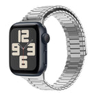 Bamboo Magnetic Stainless Steel Metal Watch Strap, For Apple Watch SE 2023 44mm, For Apple Watch SE 2023 40mm, For Apple Watch Ultra 2 49mm, For Apple Watch Series 9 45mm, For Apple Watch Series 9 41mm, For Apple Watch Ultra 49mm - DealBuddy