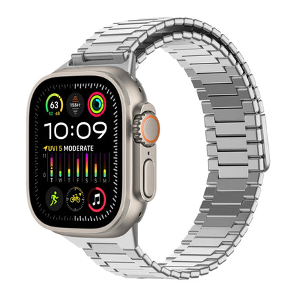 Bamboo Magnetic Stainless Steel Metal Watch Strap, For Apple Watch SE 2023 44mm, For Apple Watch SE 2023 40mm, For Apple Watch Ultra 2 49mm, For Apple Watch Series 9 45mm, For Apple Watch Series 9 41mm, For Apple Watch Ultra 49mm - DealBuddy