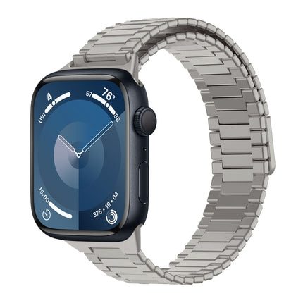 Bamboo Magnetic Stainless Steel Metal Watch Strap, For Apple Watch SE 2023 44mm, For Apple Watch SE 2023 40mm, For Apple Watch Ultra 2 49mm, For Apple Watch Series 9 45mm, For Apple Watch Series 9 41mm, For Apple Watch Ultra 49mm - DealBuddy