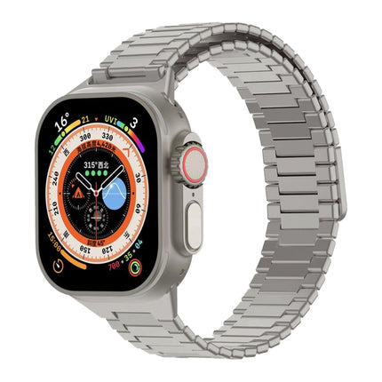Bamboo Magnetic Stainless Steel Metal Watch Strap, For Apple Watch SE 2023 44mm, For Apple Watch SE 2023 40mm, For Apple Watch Ultra 2 49mm, For Apple Watch Series 9 45mm, For Apple Watch Series 9 41mm, For Apple Watch Ultra 49mm - DealBuddy