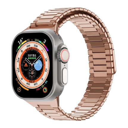 Bamboo Magnetic Stainless Steel Metal Watch Strap, For Apple Watch SE 2023 44mm, For Apple Watch SE 2023 40mm, For Apple Watch Ultra 2 49mm, For Apple Watch Series 9 45mm, For Apple Watch Series 9 41mm, For Apple Watch Ultra 49mm - DealBuddy