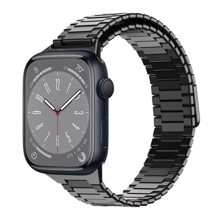 Bamboo Magnetic Stainless Steel Metal Watch Strap, For Apple Watch Series 8 41mm, For Apple Watch Series 8 45mm, For Apple Watch SE 2022 40mm, For Apple Watch SE 2022 44mm, For Apple Watch Series 7 41mm, For Apple Watch Series 7 45mm - DealBuddy