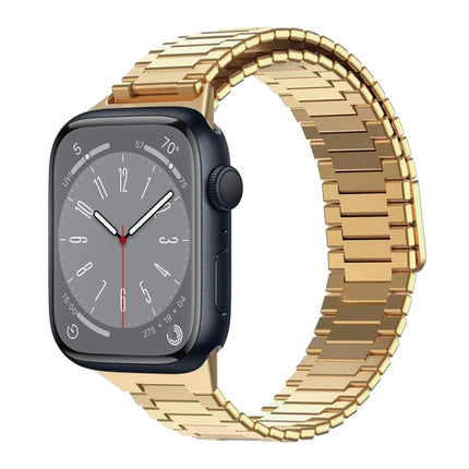 Bamboo Magnetic Stainless Steel Metal Watch Strap, For Apple Watch Series 8 41mm, For Apple Watch Series 8 45mm, For Apple Watch SE 2022 40mm, For Apple Watch SE 2022 44mm, For Apple Watch Series 7 41mm, For Apple Watch Series 7 45mm - DealBuddy