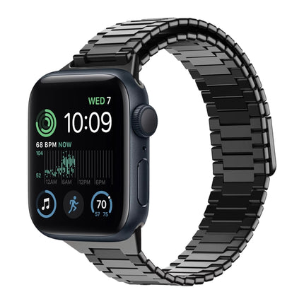 Bamboo Magnetic Stainless Steel Metal Watch Strap, For Apple Watch Series 8 41mm, For Apple Watch Series 8 45mm, For Apple Watch SE 2022 40mm, For Apple Watch SE 2022 44mm, For Apple Watch Series 7 41mm, For Apple Watch Series 7 45mm - DealBuddy