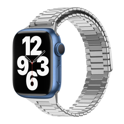 Bamboo Magnetic Stainless Steel Metal Watch Strap, For Apple Watch Series 8 41mm, For Apple Watch Series 8 45mm, For Apple Watch SE 2022 40mm, For Apple Watch SE 2022 44mm, For Apple Watch Series 7 41mm, For Apple Watch Series 7 45mm - DealBuddy