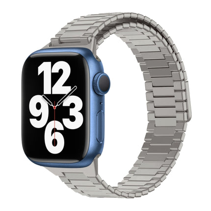 Bamboo Magnetic Stainless Steel Metal Watch Strap, For Apple Watch Series 8 41mm, For Apple Watch Series 8 45mm, For Apple Watch SE 2022 40mm, For Apple Watch SE 2022 44mm, For Apple Watch Series 7 41mm, For Apple Watch Series 7 45mm - DealBuddy