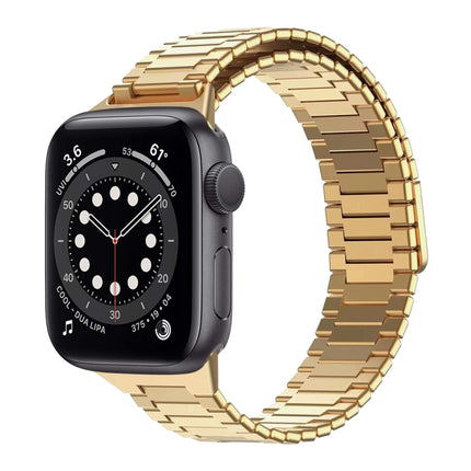 Bamboo Magnetic Stainless Steel Metal Watch Strap, For Apple Watch Series 6 40mm, For Apple Watch Series 6 44mm, For Apple Watch Series 5 44mm, For Apple Watch Series 5 40mm, For Apple Watch Series 4 44mm, For Apple Watch Series 4 40mm - DealBuddy