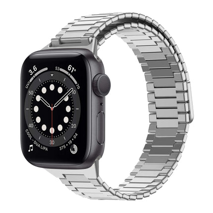 Bamboo Magnetic Stainless Steel Metal Watch Strap, For Apple Watch Series 6 40mm, For Apple Watch Series 6 44mm, For Apple Watch Series 5 44mm, For Apple Watch Series 5 40mm, For Apple Watch Series 4 44mm, For Apple Watch Series 4 40mm - DealBuddy