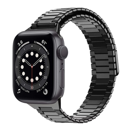 Bamboo Magnetic Stainless Steel Metal Watch Strap, For Apple Watch Series 6 40mm, For Apple Watch Series 6 44mm, For Apple Watch Series 5 44mm, For Apple Watch Series 5 40mm, For Apple Watch Series 4 44mm, For Apple Watch Series 4 40mm - DealBuddy