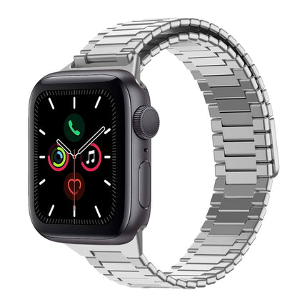 Bamboo Magnetic Stainless Steel Metal Watch Strap, For Apple Watch Series 6 40mm, For Apple Watch Series 6 44mm, For Apple Watch Series 5 44mm, For Apple Watch Series 5 40mm, For Apple Watch Series 4 44mm, For Apple Watch Series 4 40mm - DealBuddy