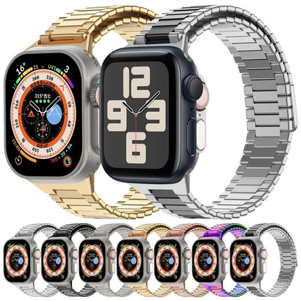 Bamboo Magnetic Stainless Steel Metal Watch Strap, For Apple Watch SE 2023 44mm, For Apple Watch SE 2023 40mm, For Apple Watch Ultra 2 49mm, For Apple Watch Series 9 45mm, For Apple Watch Series 9 41mm, For Apple Watch Ultra 49mm - DealBuddy