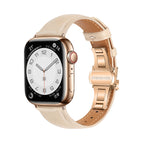 For Apple Watch Series 3 38mm / Apricot+Rose Gold