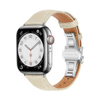 For Apple Watch Series 3 42mm / Beige+Silver