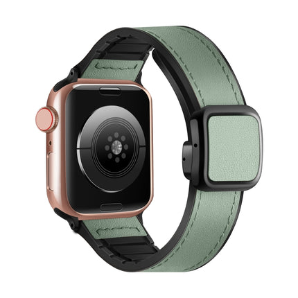 Fold Magnetic Square Buckle PU Silicone Watch Band