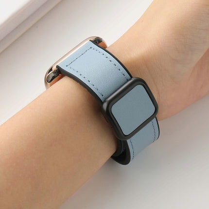Fold Magnetic Square Buckle PU Silicone Watch Band