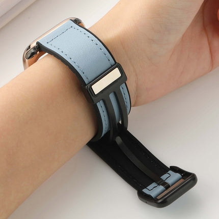 Fold Magnetic Square Buckle PU Silicone Watch Band
