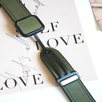 Fold Magnetic Square Buckle PU Silicone Watch Band