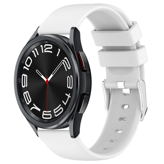 20mm Smooth Solid Color Silicone Watch Band, For Samsung Galaxy Watch 6 Classic 47mm, For Samsung Galaxy Watch 6 44mm, For Samsung Galaxy Watch 6 40mm, For Samsung Galaxy Watch 6 Classic 43mm - DealBuddy