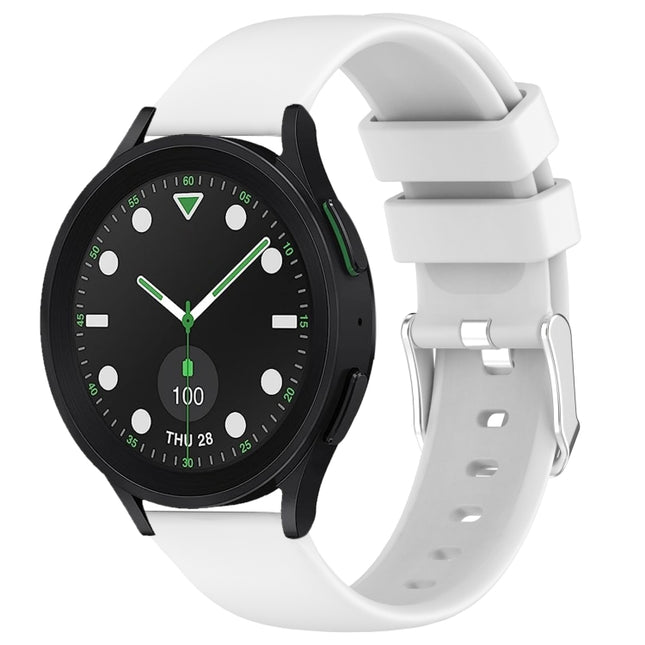 20mm Smooth Solid Color Silicone Watch Band, For Samsung Galaxy watch 5 Pro Golf Edition, For Samsung Galaxy watch 5 Golf Edition, For Samsung Galaxy Watch 5  44mm, For Samsung Galaxy Watch 5 Pro  45mm - DealBuddy