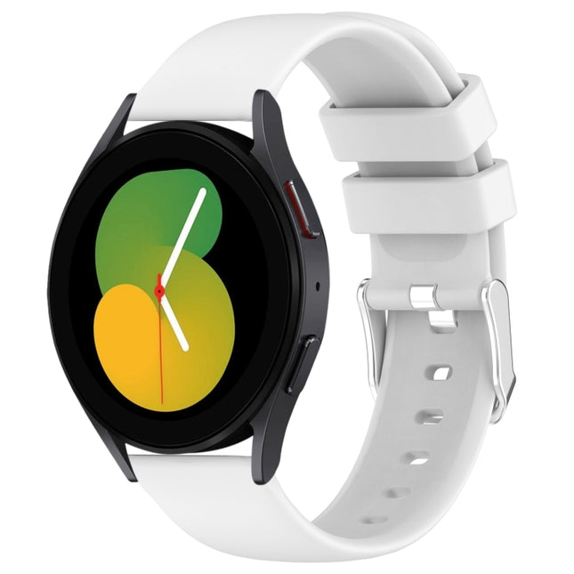 20mm Smooth Solid Color Silicone Watch Band, For Samsung Galaxy Watch 5  40mm, For Samsung Galaxy Watch 4 44mm, For Samsung Galaxy Watch 4 40mm, For Samsung  Galaxy Watch 4 Classic 46mm - DealBuddy